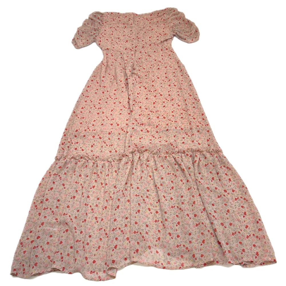 Emory Park Dress Womens Large Pink Floral Tea Length Cottagecore Boho Romantic - Picture 3 of 10